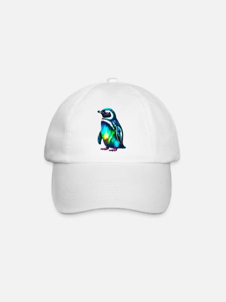 Aurora Borealis Pinguin - Baseballkappe - Weiß/Weiß