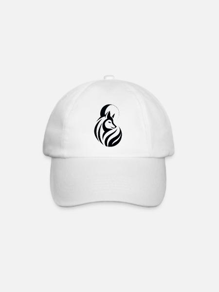 Wolf Tribal - Baseballkappe - Weiß/Weiß