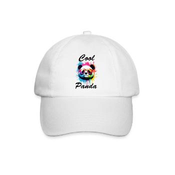 Panda / Tier / Zoo / Bambus / Wild / Kindlich - Baseballkappe - Weiß/Weiß - Vorne