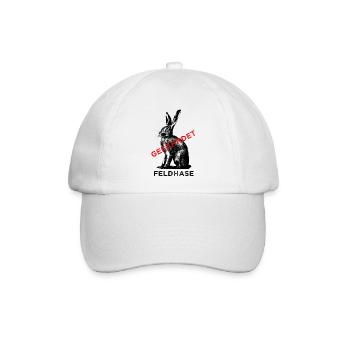 Der Feldhase ist gefährdet. - Baseballkappe - Weiß/Weiß - Vorne