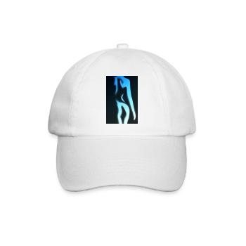 Frauenkörper nackt in blau - Baseballkappe - Weiß/Weiß - Vorne