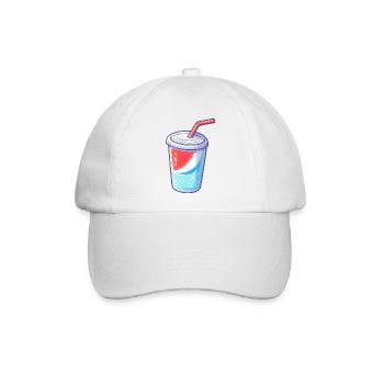 Tasse Soda - sich erfrischt fühlen - Baseballkappe - Weiß/Weiß - Vorne