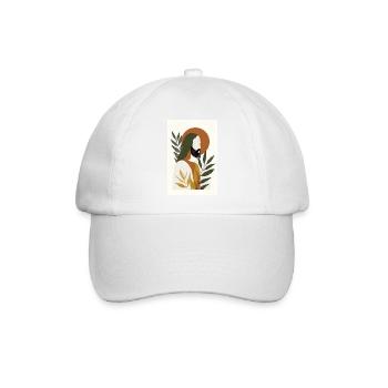 Boho Jesus Wandkunst, Digitaler Download, Boho - Baseballkappe - Weiß/Weiß - Vorne