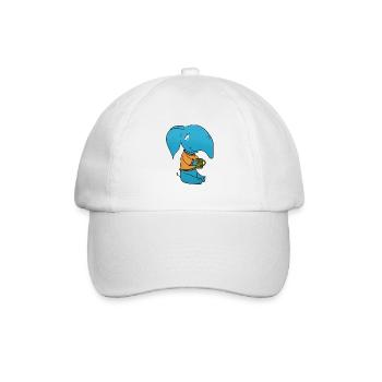Elefant Tee - Baseballkappe - Weiß/Weiß - Vorne