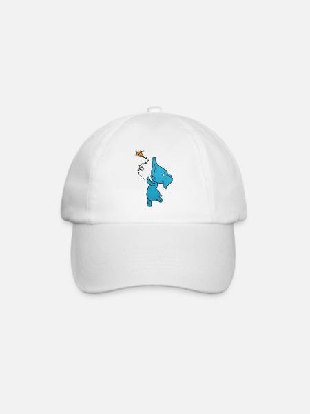 Elefant Drache - Baseballkappe - Weiß/Weiß