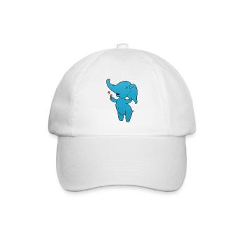 Elefant Kastanie - Baseballkappe - Weiß/Weiß - Vorne