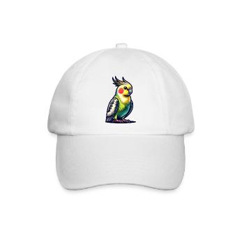Nymphensittich süß - Baseballkappe - Weiß/Weiß - Vorne