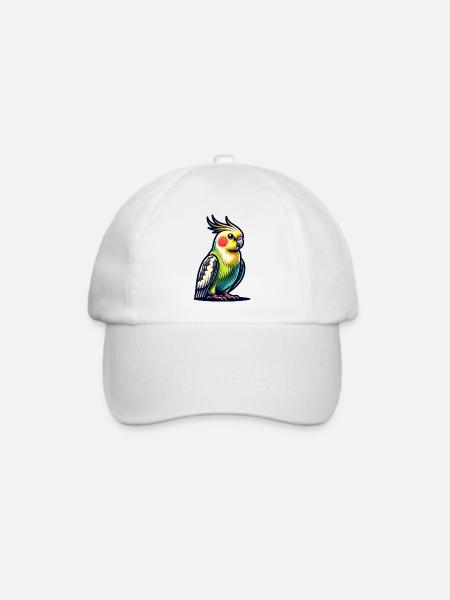 Nymphensittich süß - Baseballkappe - Weiß/Weiß