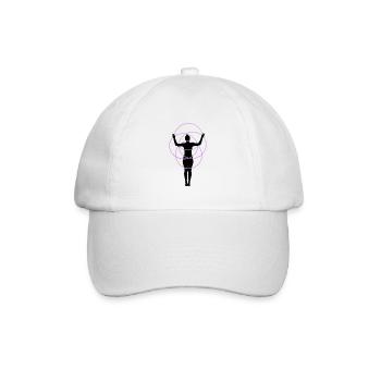 Hulahoop Silhouette - Baseballkappe - Weiß/Weiß - Vorne