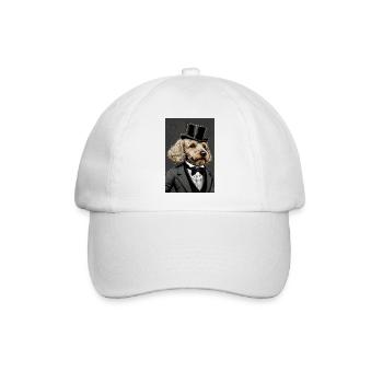 Aristokrat Pudel Fliege Kostüm - Baseballkappe - Weiß/Weiß - Vorne