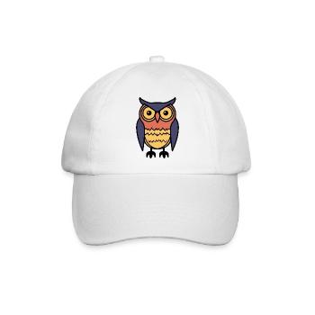 Eule Halloween Tier - Baseballkappe - Weiß/Weiß - Vorne