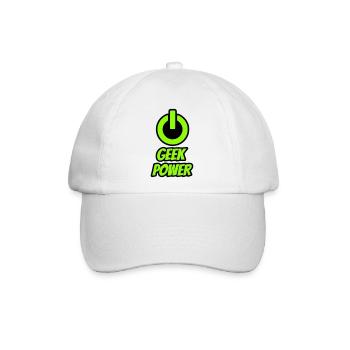 Geek-Macht - Baseballkappe - Weiß/Weiß - Vorne
