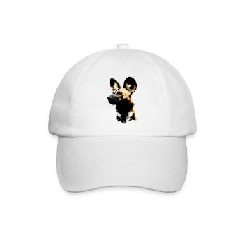 Afrikanischer Wildhund - Baseballkappe - Weiß/Weiß - Vorne