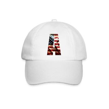 Flagge Amerika - Baseballkappe - Weiß/Weiß - Vorne