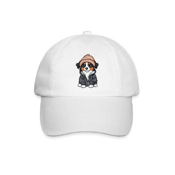 Australischer Schäferhund Stylisch - Baseballkappe - Weiß/Weiß - Vorne