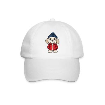 Havanese Hund Stylisch - Baseballkappe - Weiß/Weiß - Vorne