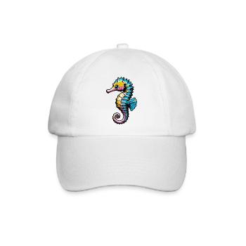 Seepferdchen - Baseballkappe - Weiß/Weiß - Vorne