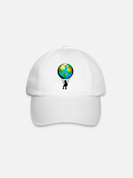 Planet Erde - Baseballkappe - Weiß/Weiß