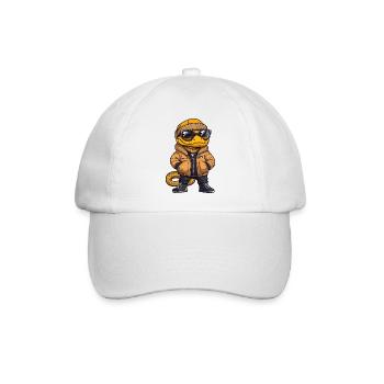 Schlange Kobra Winter - Baseballkappe - Weiß/Weiß - Vorne