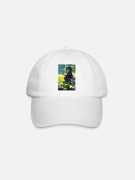 Samurai Anime Girl – Tradition trifft auf Eleganz - Baseballkappe - Weiß/Weiß