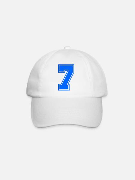 7 - Baseballkappe - Weiß/Weiß