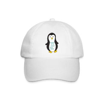 pinguin baby its cold outside - Baseballkappe - Weiß/Weiß - Vorne