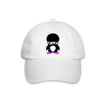 Funky Party Pinguin Sonnenbrille Cool Style Frisur - Baseballkappe - Weiß/Weiß - Vorne
