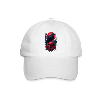 Majestätische Krähe - Baseballkappe - Weiß/Weiß - Vorne