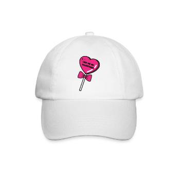 Valentinstag Lutscher.Ein interessantes Geschenk zum Valentinstag - Baseballkappe - Weiß/Weiß - Vorne