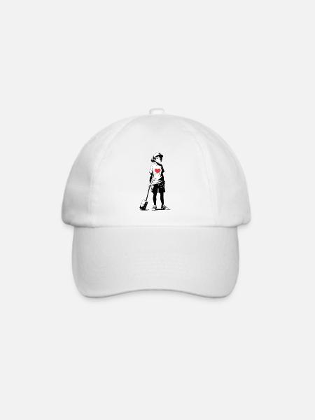 Streetart Mädchen 4534922 - Baseballkappe - Weiß/Weiß