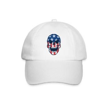 Totenkopf Amerika Republikaner T-Shirt US Army - Baseballkappe - Weiß/Weiß - Vorne