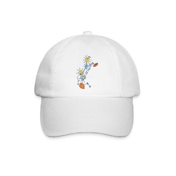 Aquarius – Kreative Sternzeichen-Illustration - Baseballkappe - Weiß/Weiß - Vorne