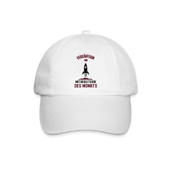 Mitarbeiterin des Monats Verkäuferin Verkauf - Baseballkappe - Weiß/Weiß - Vorne