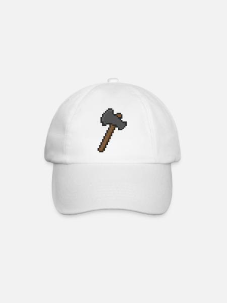 axt pixel - Baseballkappe - Weiß/Weiß