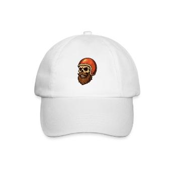 Skull Rider 01 - Baseballkappe - Weiß/Weiß - Vorne