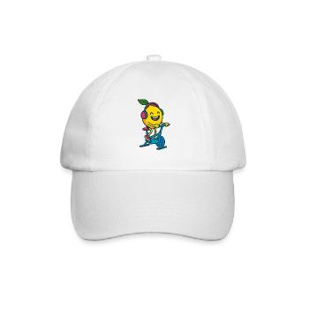 Fröhliche Zitrone - Baseballkappe - Weiß/Weiß - Vorne