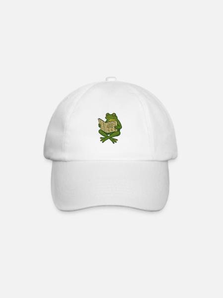 Frosch - Baseballkappe - Weiß/Weiß