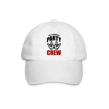 Party Crew Lustig - Baseballkappe - Weiß/Weiß - Vorne