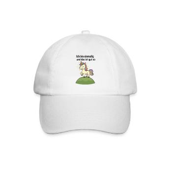 Ich bin einmalig und das ist gut so  - Baseballkappe - Weiß/Weiß - Vorne