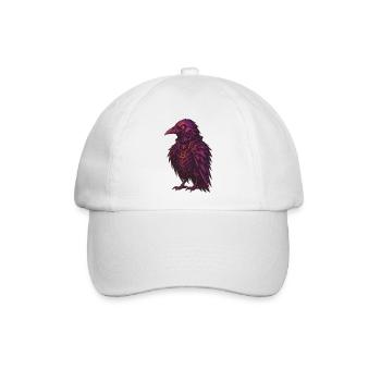 Gothic Krähe/Rabe - Baseballkappe - Weiß/Weiß - Vorne