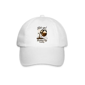 Decken wir uns mit Kaffee ein - Baseballkappe - Weiß/Weiß - Vorne