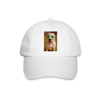 Der bemalte Hund - Baseballkappe - Weiß/Weiß - Vorne
