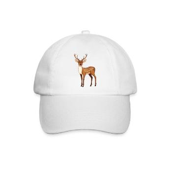 stolzer Hirsch - Baseballkappe - Weiß/Weiß - Vorne