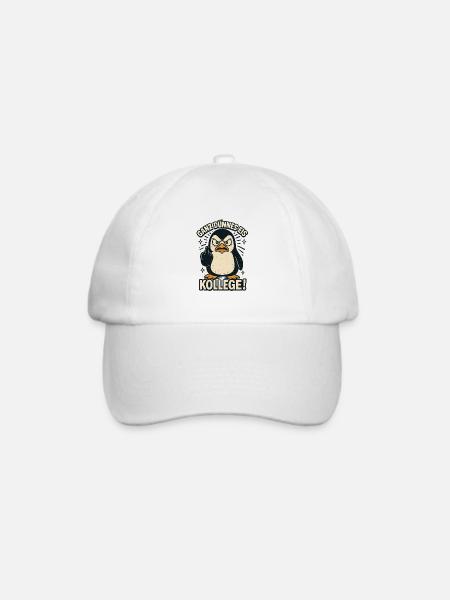 Guten Morgen Ganz Dünnes Eis Spruch Pinguin - Baseballkappe - Weiß/Weiß