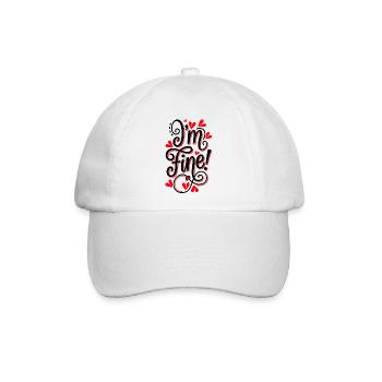 Im Fine - Baseballkappe - Weiß/Weiß - Vorne