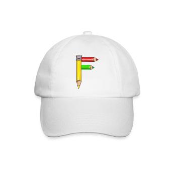 ANFANGSBUCHSTABE NAME F - Baseballkappe - Weiß/Weiß - Vorne