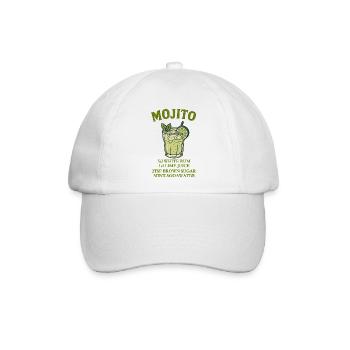 Mojito Design mit Limette und Minze - Baseballkappe - Weiß/Weiß - Vorne
