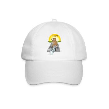 Humorvolles Affen-Design mit Tastatur - Baseballkappe - Weiß/Weiß - Vorne