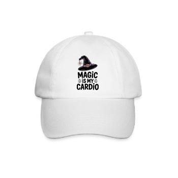 magicMagic ist mein Cardio - Baseballkappe - Weiß/Weiß - Vorne