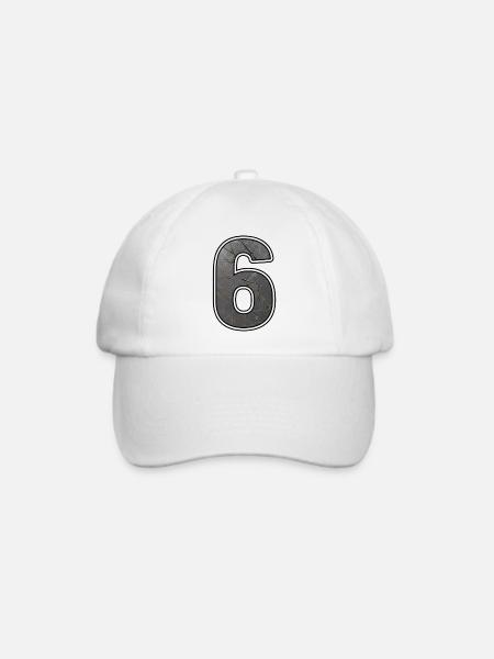 Sechs Metalltextur - Baseballkappe - Weiß/Weiß